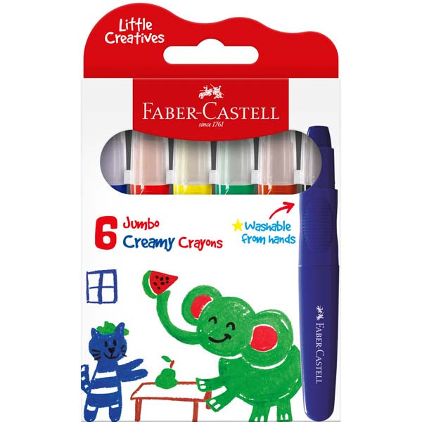 Little Creatives Jumbo Creamy Crayons Pack of 6