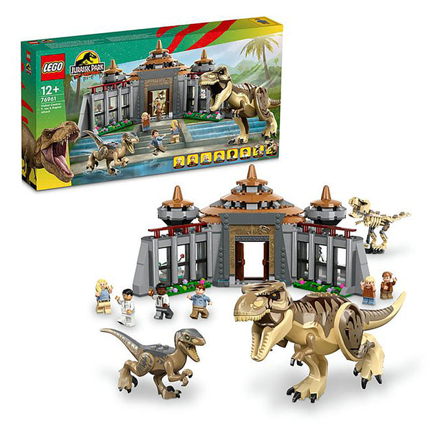 LEGO Jurassic Park Visitor Centre: T. rex & Raptor Attack 76961 (693 pieces)