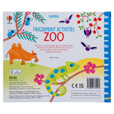 Usborne Fingerprinting Activity Book with Colourful Ink Pads Zoo Animals