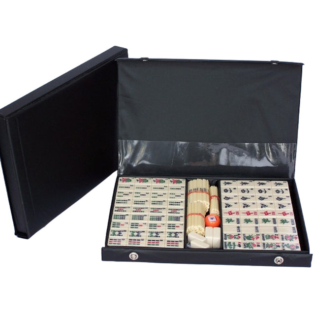 Mahjong Black Vinyl Case With Sticks 32cm