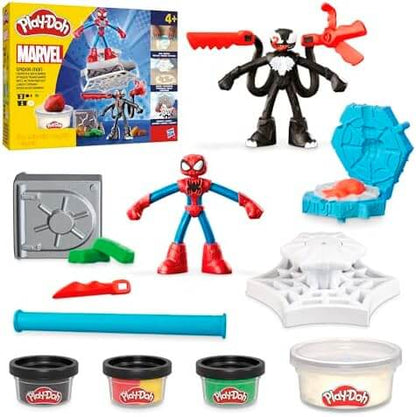 Play-Doh Marvel Spider-Man Launch & Slice Battle Playset with 2 Action Figures