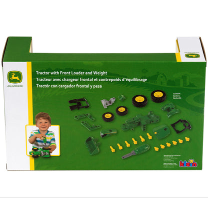 John Deere 1:24 6215R Buildable Tractor with Front Loader & Weight
