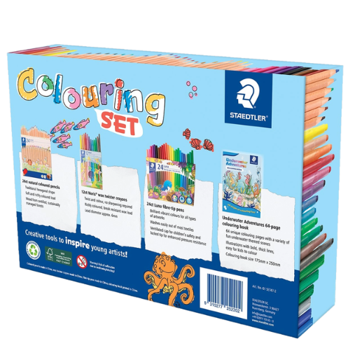 White Smoke Staedtler Underwater Adventures Colouring Set Kids Colouring Books