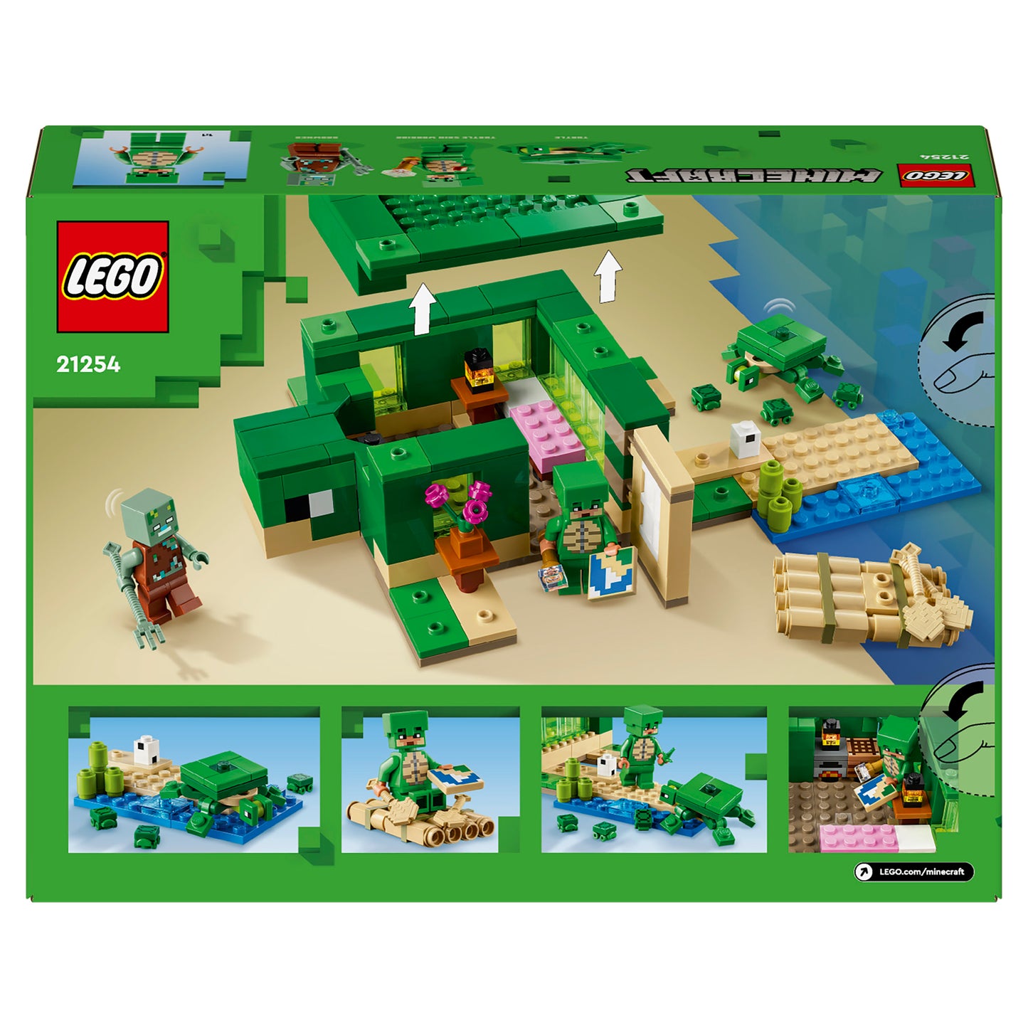 LEGO Minecraft The Turtle Beach House 21254, (234-pieces)