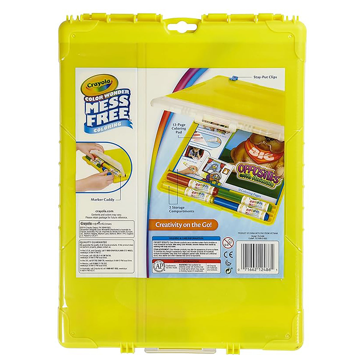 Crayola Color Wonder Stow and Go Mess Free Colouring Studio - Yellow