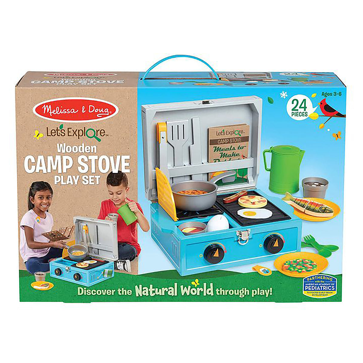 Melissa & Doug Let's Explore - Wooden Camp Stove Play Set