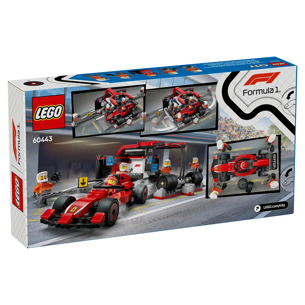 LEGO City F1 Pit Stop & Pit Crew with Ferrari Car 60443