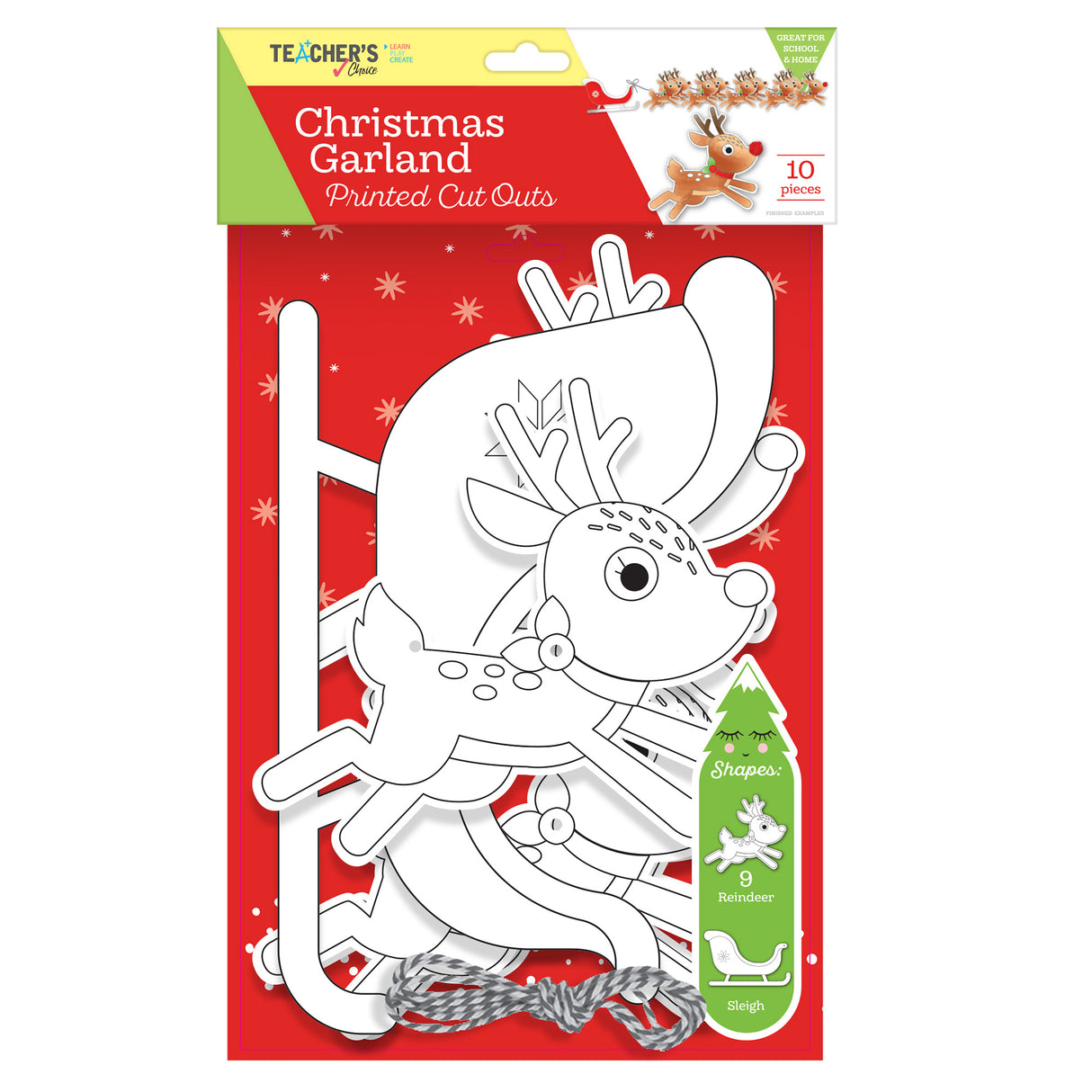 Teacher's Choice Christmas Reindeer garland Cut Outs (10 piece)