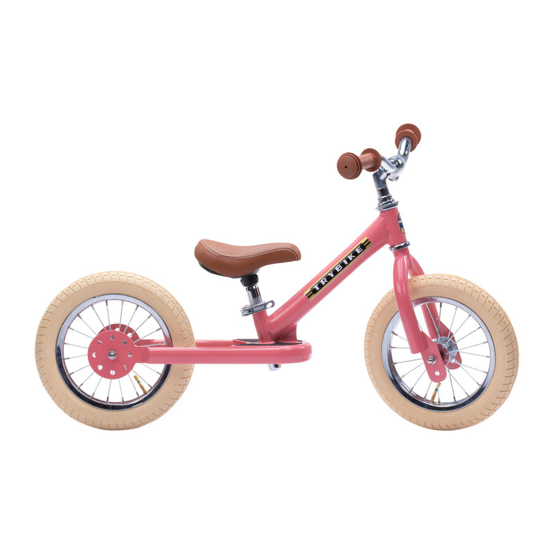 Trybike Vintage Pink 2 in 1 Balance Bike