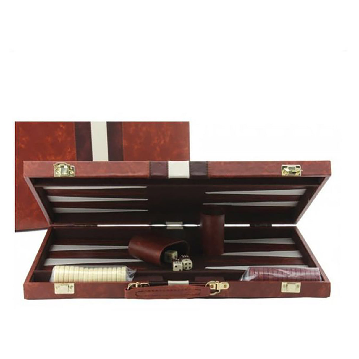 Middleton Games Backgammon Set with Deluxe Case (15 inches)