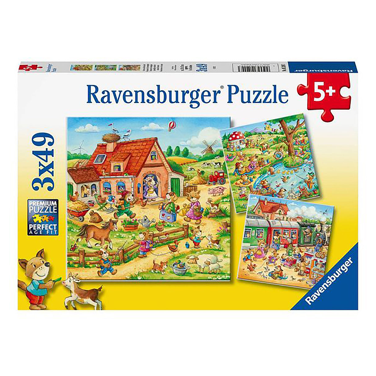 Ravensburger Animal Vacation Puzzle (3x49 pieces)