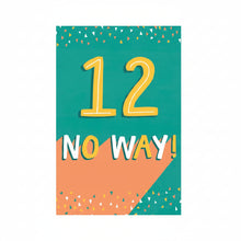 Hallmark 12th Birthday Card 12 No Way!