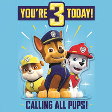Paw Patrol You're 3 today Greeting Card