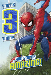 Marvel Spider-man You're 3 today Greeting Card