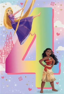 Disney's Moana and Tangled You're 4! Greeting Card