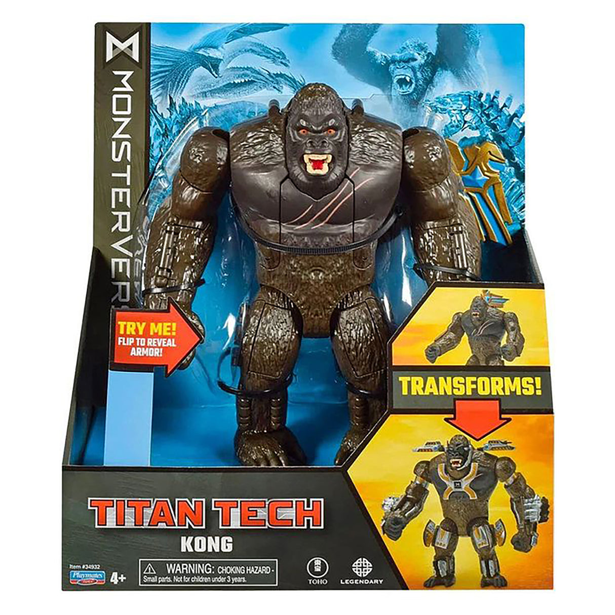 Playmates Monsterverse Deluxe Transforming Monsters - Kong (8 Inches)