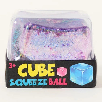 Squishy Mega Glitter Cube 7.5cm Assorted