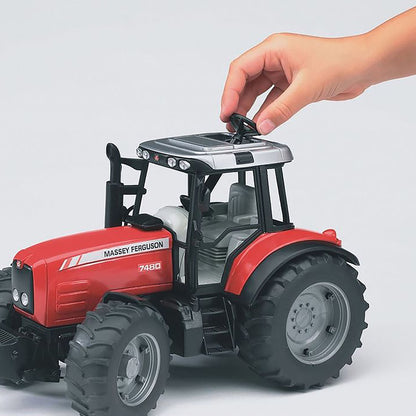 Bruder 1/16 Massey Ferguson 7480 Tractor with Tipping Trailer, Red