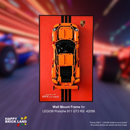 Decorative Wall Mount Frame For LEGO® 42056 Porsche 911 RSR (with LED) - Style A