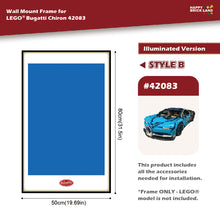Decorative Wall Mount Frame For LEGO® 42083 Bugatti Chiron (with LED) - Style B