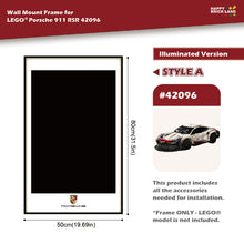 Decorative Wall Mount Frame For LEGO® 42096 Porsche 911 RSR (with LED)- Style A