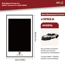 Decorative Wall Mount Frame For LEGO® 42096 Porsche 911 RSR (without LED)- Style A