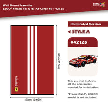 Decorative Wall Mount Frame For LEGO® 42125 Ferrari 488 GTE (with LED) - Style A