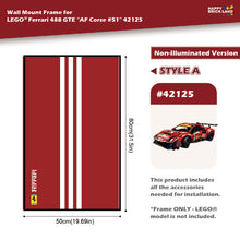 Decorative Wall Mount Frame For LEGO® 42125 Ferrari 488 GTE (without LED) - Style A