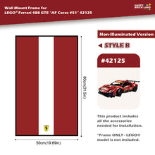 Decorative Wall Mount Frame For LEGO® 42125 Ferrari 488 GTE (without LED) - Style B