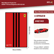 Decorative Wall Mount Frame For LEGO® 42143 Ferrari Daytona SP3 (without LED) Style B