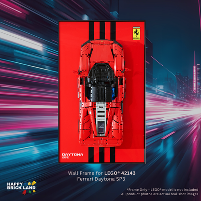 Decorative Wall Mount Frame For LEGO® 42143 Ferrari Daytona SP3 (without LED) Style B