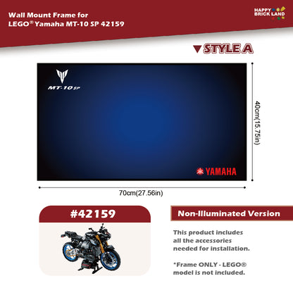 Decorative Wall Mount Frame For LEGO® 42159 Yamaha MT-10 SP(without LED)