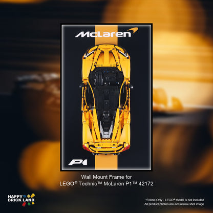 Decorative Wall Mount Frame For LEGO® 42172 McLaren P1 (without LED) - Style B