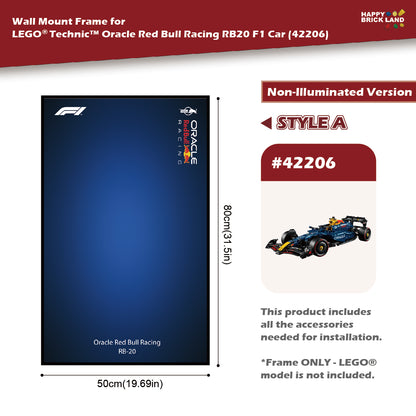 Decorative Wall Mount Frame For LEGO® 42206 Red Bull (without LED) - Style A