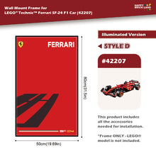 Decorative Wall Mount Frame For LEGO® 42207 Ferrari SP-24 (with LED) -Style D