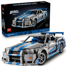 LEGO Technic 2 Fast 2 Furious Nissan Skyline GT-R (R34) & Display Frame Bundle