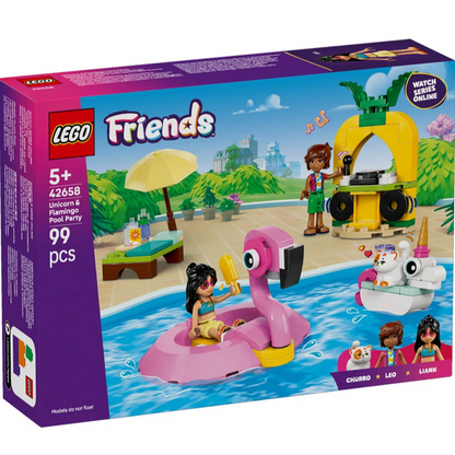 LEGO Friends Unicorn & Flamingo Pool Party 42658