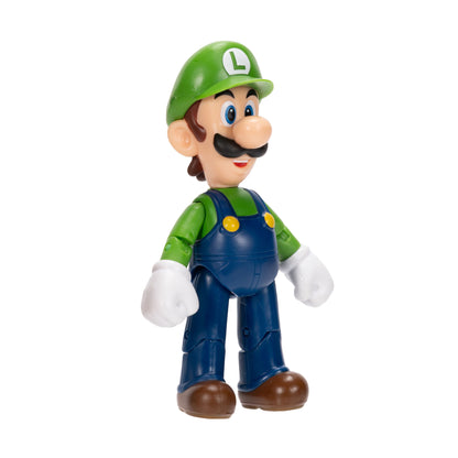 Nintendo Super Mario 4" Figures Luigi With Super Mushroom