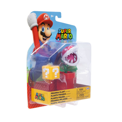 Nintendo Super Mario 4" Figures Piranha Plant With ? Block