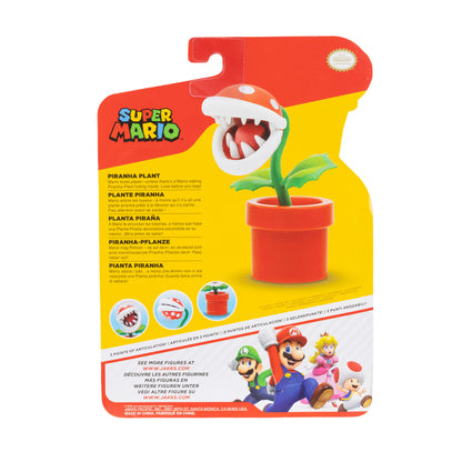 Nintendo Super Mario 4" Figures Piranha Plant With ? Block