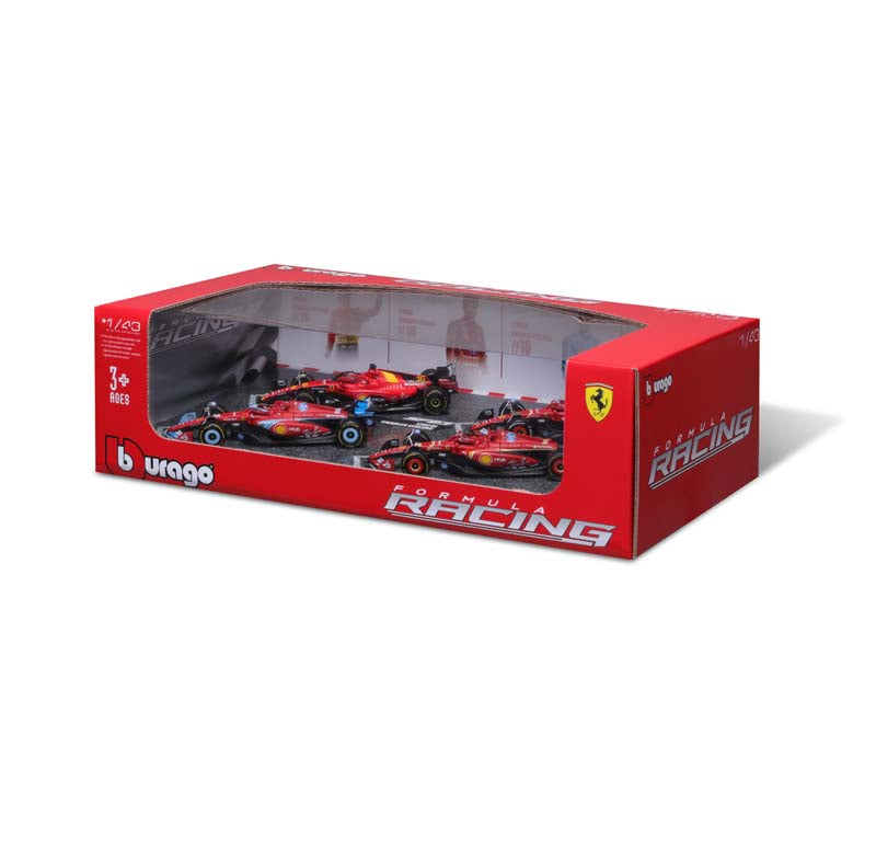 Bburago 1:43 4pc Ferrari Gift Pack #16 Leclerc