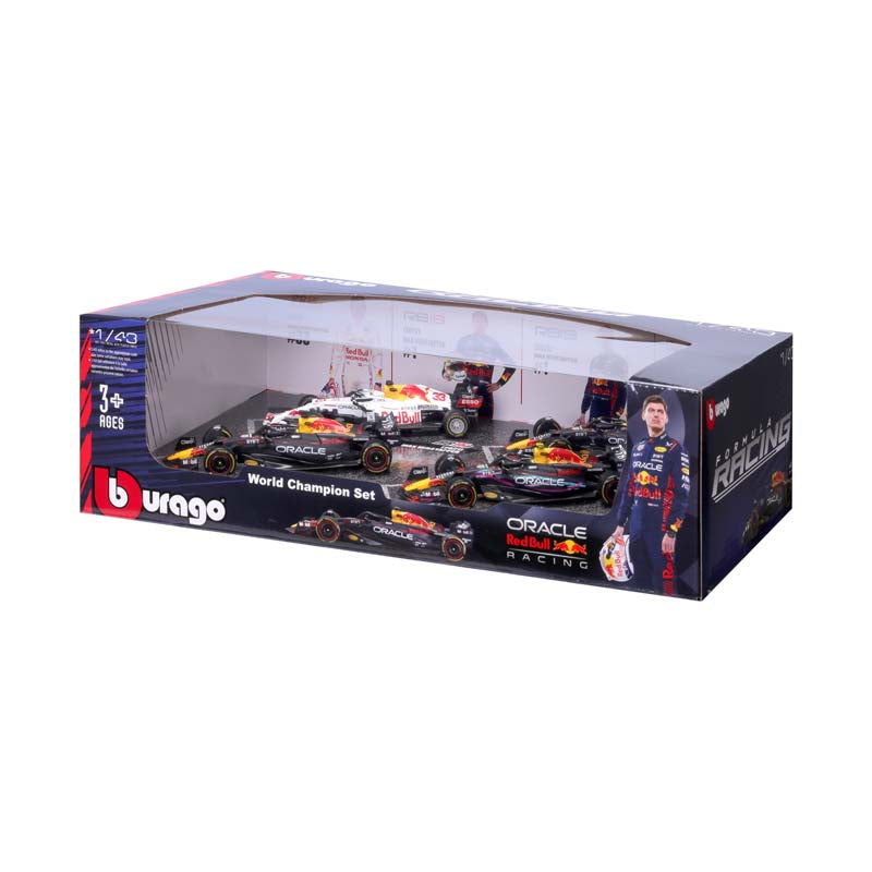 Bburago 1:43 4pc Red Bull Gift Pack #1 Vastappen