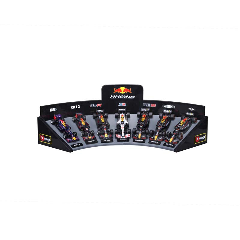 Bburago 1:43 7pc Red Bull Collection & Stand