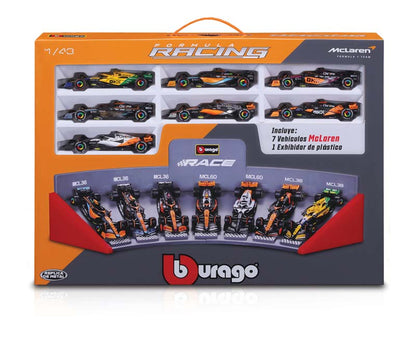 Bburago 1:43 7pc McLaren Collection & Stand