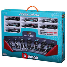 Bburago 1:43 7pc Mercedes Collection & Stand