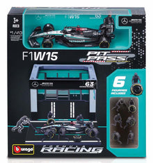 Bburago Pit Pass 2024 1:43 Mercedes AMG Competition #63 Russell