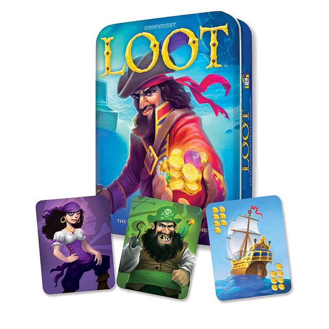 Gamewright Loot Deluxe Tin Set Pirate Card Game