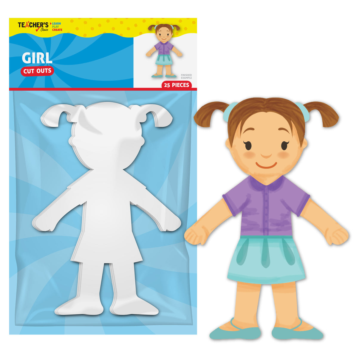 Teacher's Choice girl Paper Cut Outs (25 Piece)