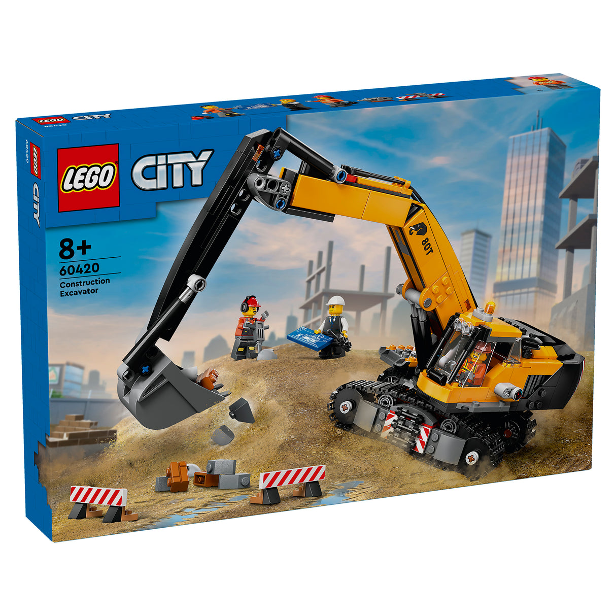 LEGO City Yellow Construction Excavator 60420 (633 pieces)