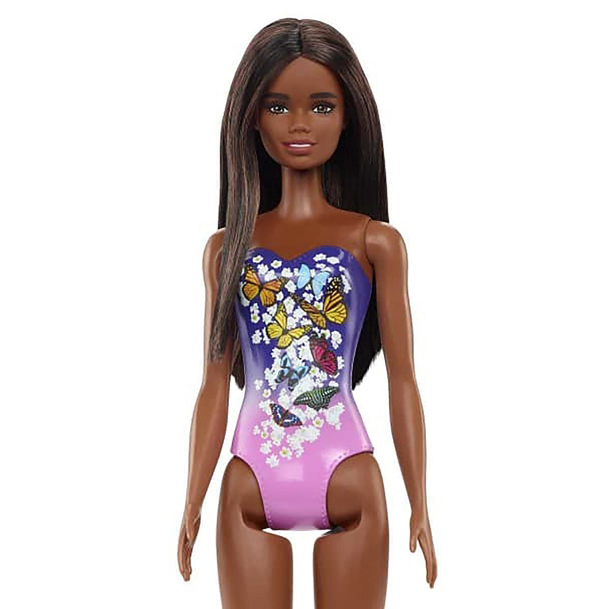 Barbie Beach Doll Purple Butterfly Swimsuit